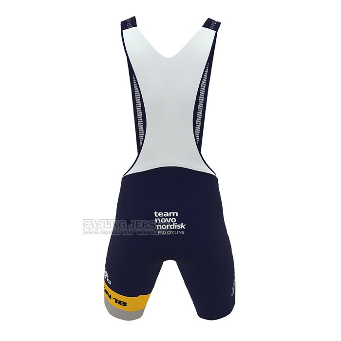 2022 Cycling Jersey Novo Nordisk Deep Blue Yellow Short Sleeve and Bib Short